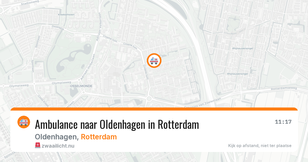 Ambulance naar Oldenhagen in Rotterdam — 23 mrt 2026