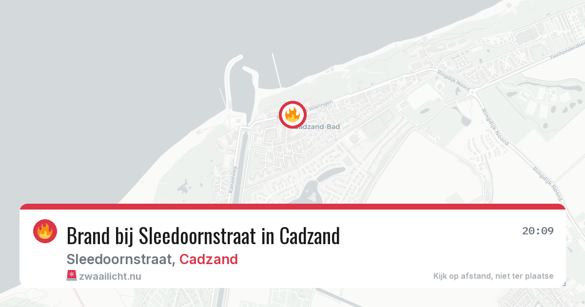 Brand bij Sleedoornstraat in Cadzand — 18 mei 2026