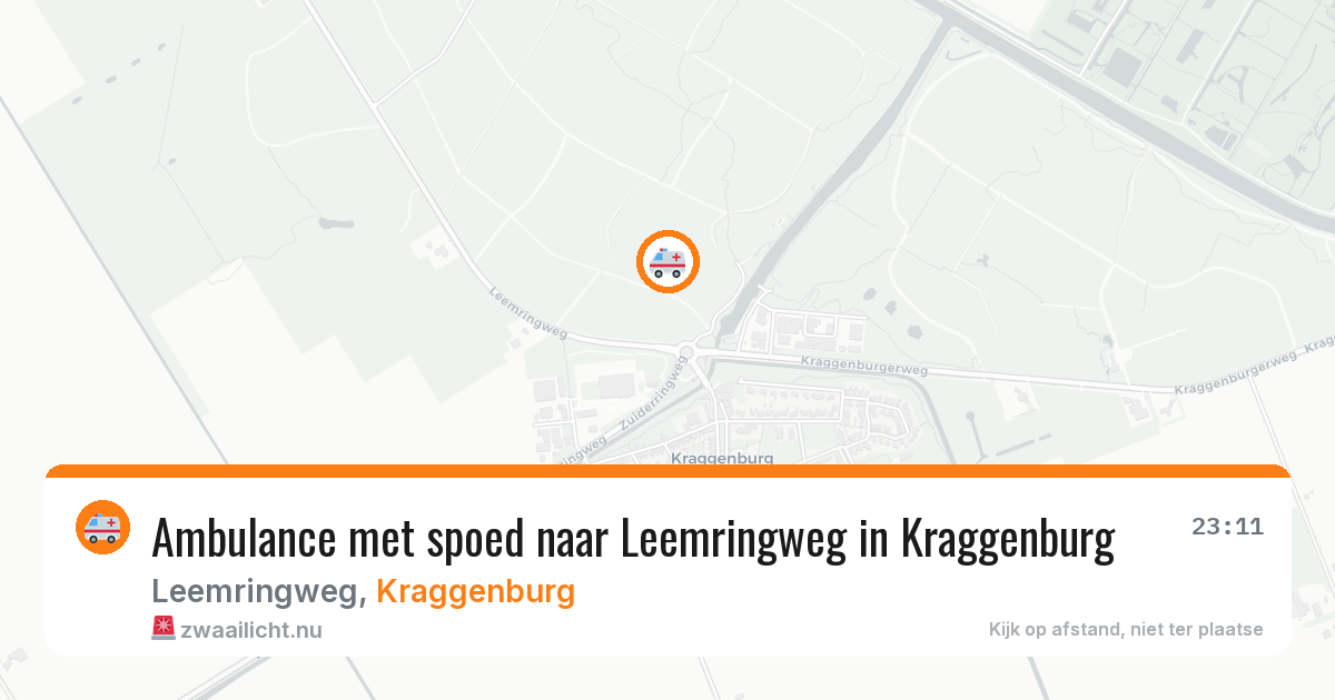 Ambulance met spoed naar Leemringweg in Kraggenburg — 23 jul 2026