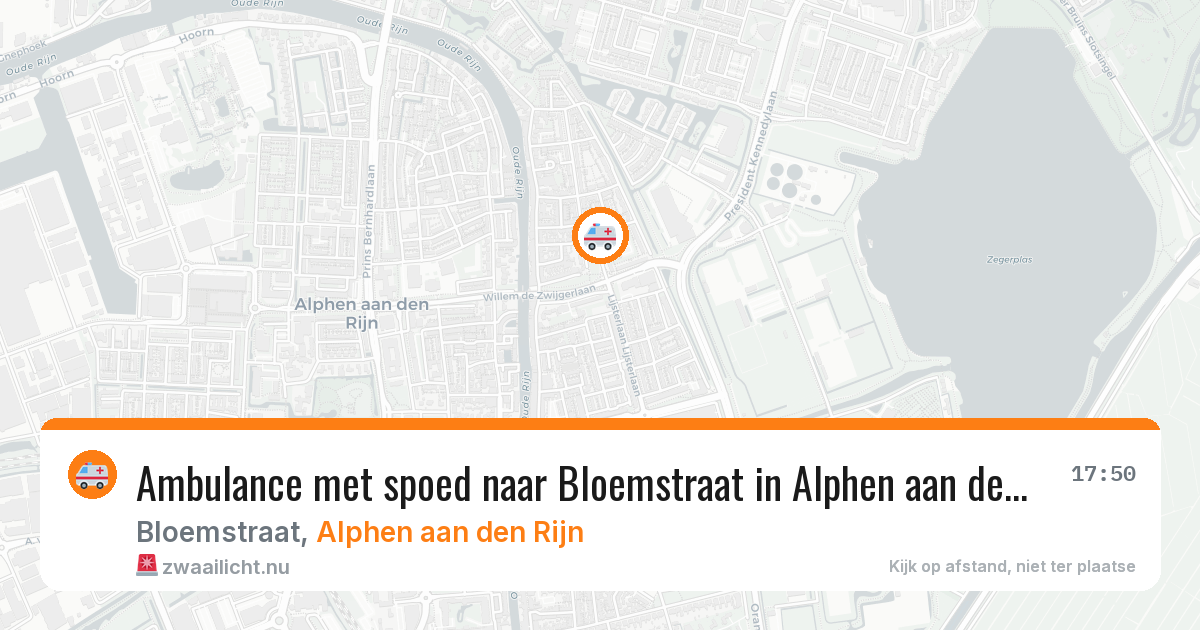 Ambulance met spoed naar Bloemstraat in Alphen aan den Rijn — 25 jul 2026