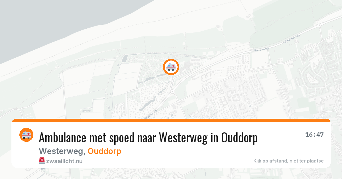 Ambulance met spoed naar Westerweg in Ouddorp — 28 mei 2026