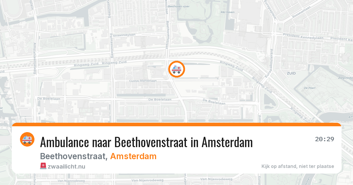 Ambulance naar Beethovenstraat in Amsterdam — 8 jun 2026