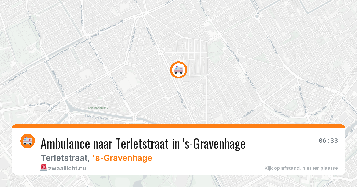 Ambulance naar Terletstraat in 's-Gravenhage — 4 jun 2026