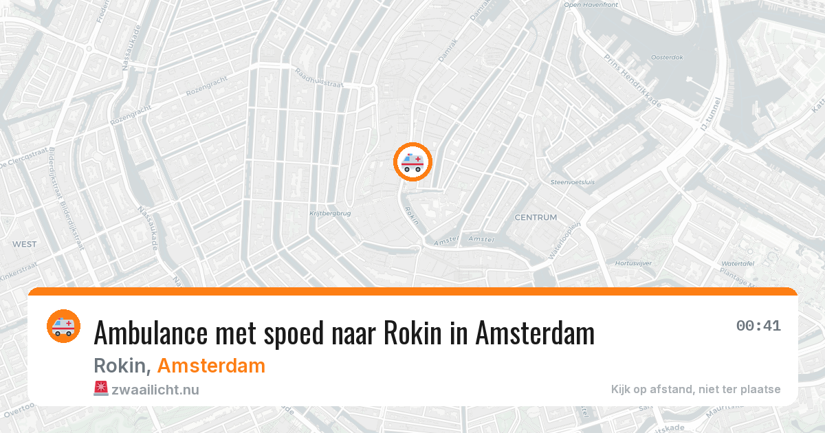 Ambulance met spoed naar Rokin in Amsterdam — 22 mei 2026