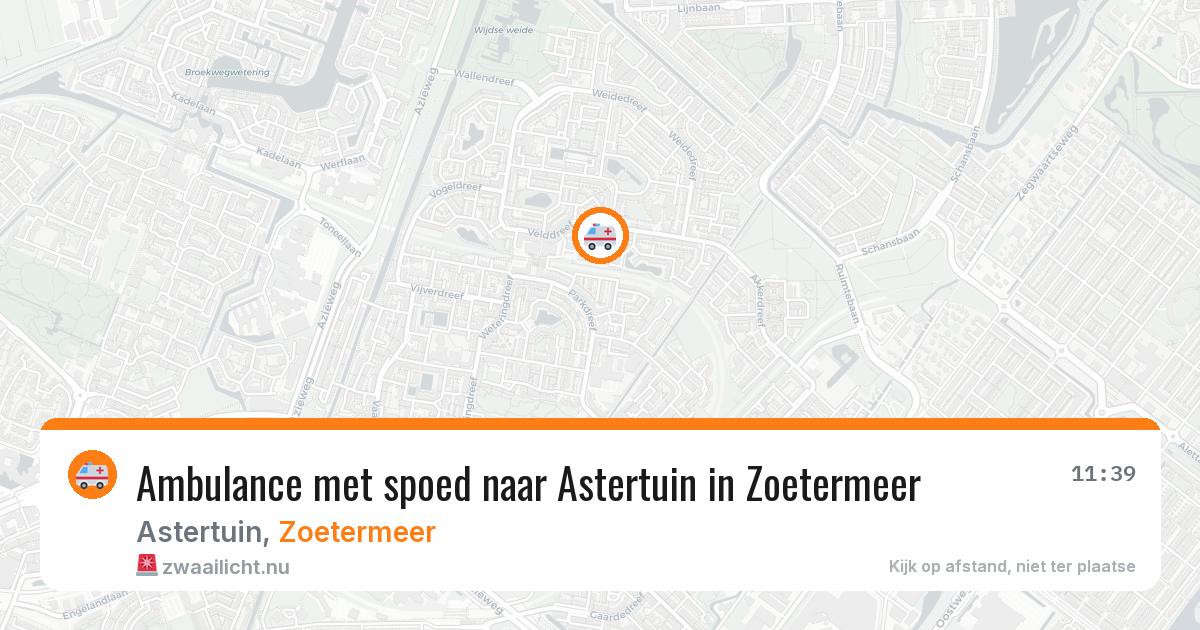 Ambulance met spoed naar Astertuin in Zoetermeer — 6 mei 2026