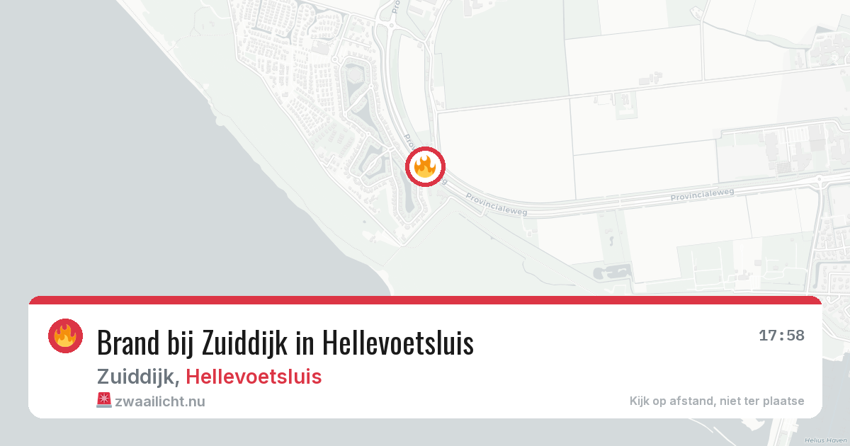 Brand bij Zuiddijk in Hellevoetsluis — 6 mei 2026