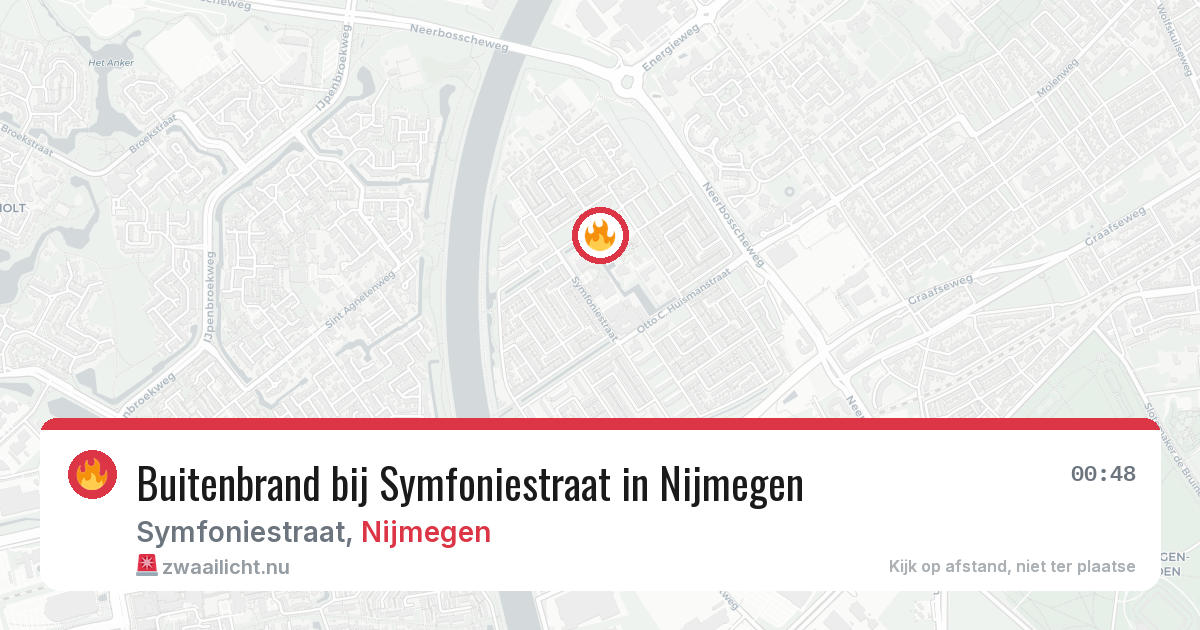 Buitenbrand bij Symfoniestraat in Nijmegen — 9 mei 2026