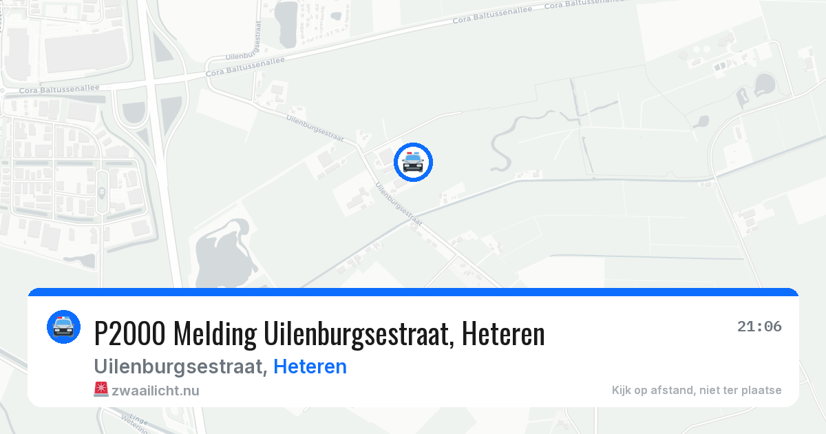 P2000 Melding Uilenburgsestraat, Heteren — 8 jul 2026