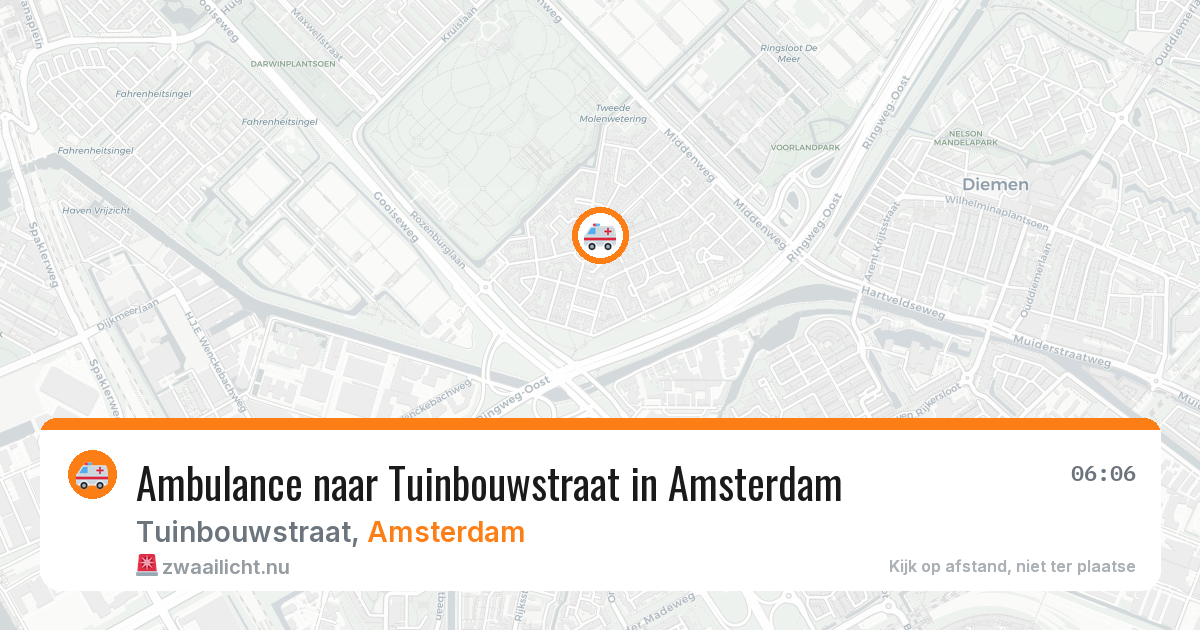 Ambulance naar Tuinbouwstraat in Amsterdam — 11 jul 2026