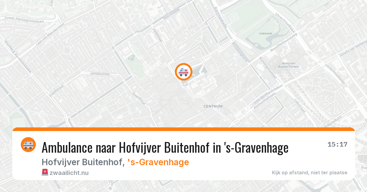 Ambulance naar Hofvijver Buitenhof in 's-Gravenhage — 2 feb 2026