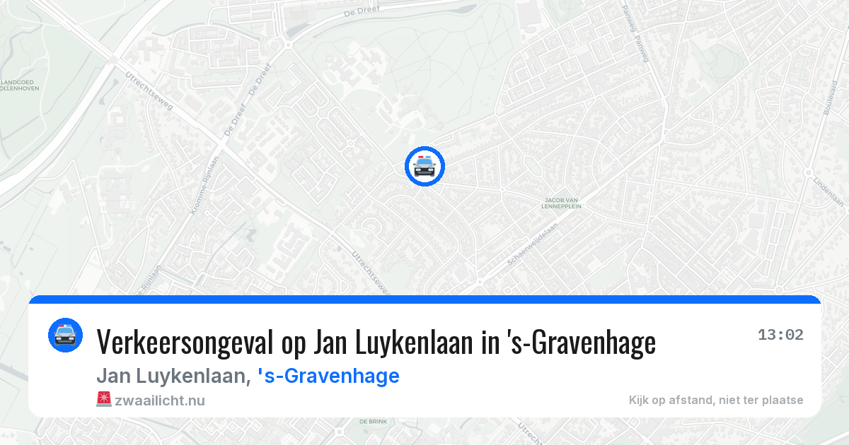 Verkeersongeval op Jan Luykenlaan in 's-Gravenhage — 25 jan 2026