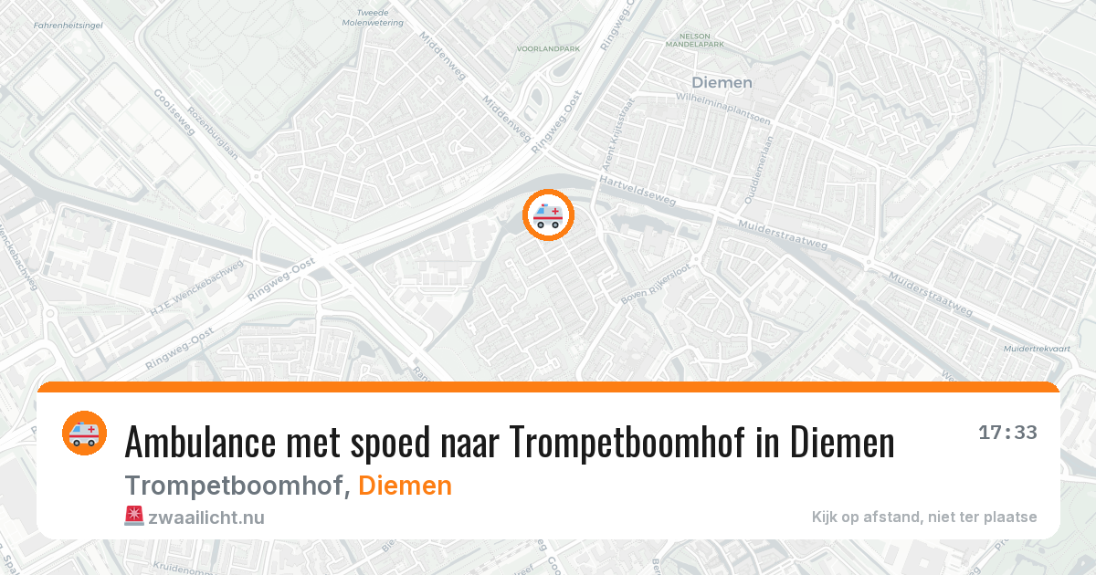 Ambulance met spoed naar Trompetboomhof in Diemen — 19 jul 2026