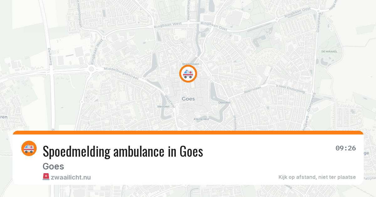 Spoedmelding ambulance in Goes — 11 jul 2026