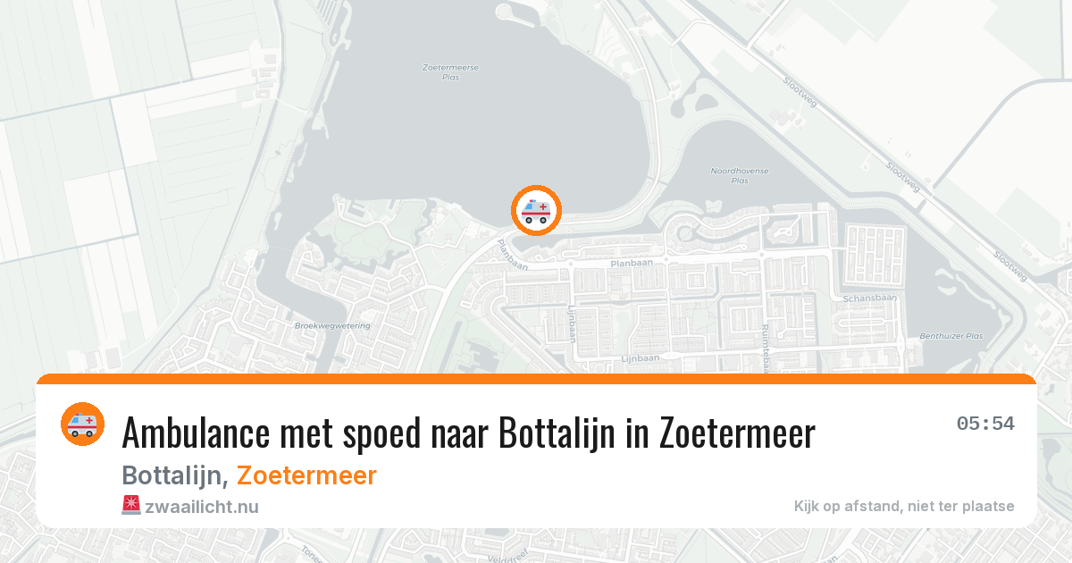 Ambulance met spoed naar Bottalijn in Zoetermeer — 21 jul 2026