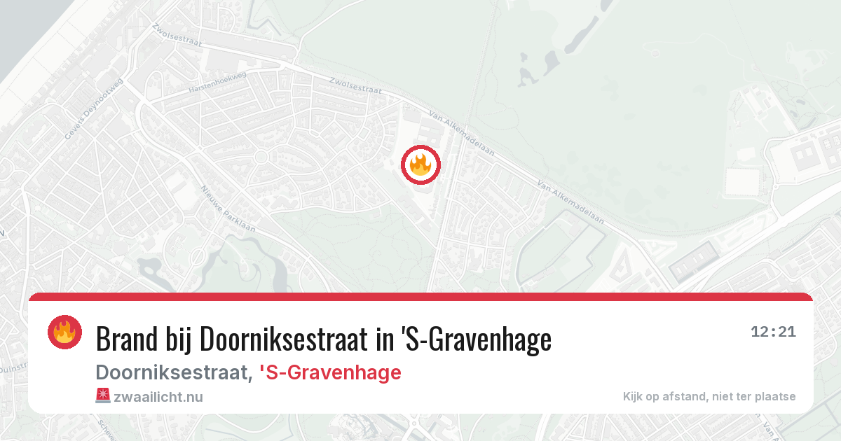 Brand bij Doorniksestraat in 'S-Gravenhage — 16 mei 2026