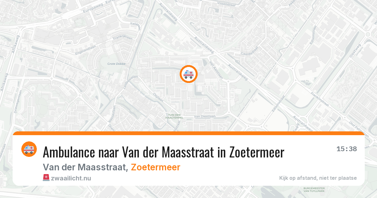 Ambulance naar Van der Maasstraat in Zoetermeer — 28 mei 2026