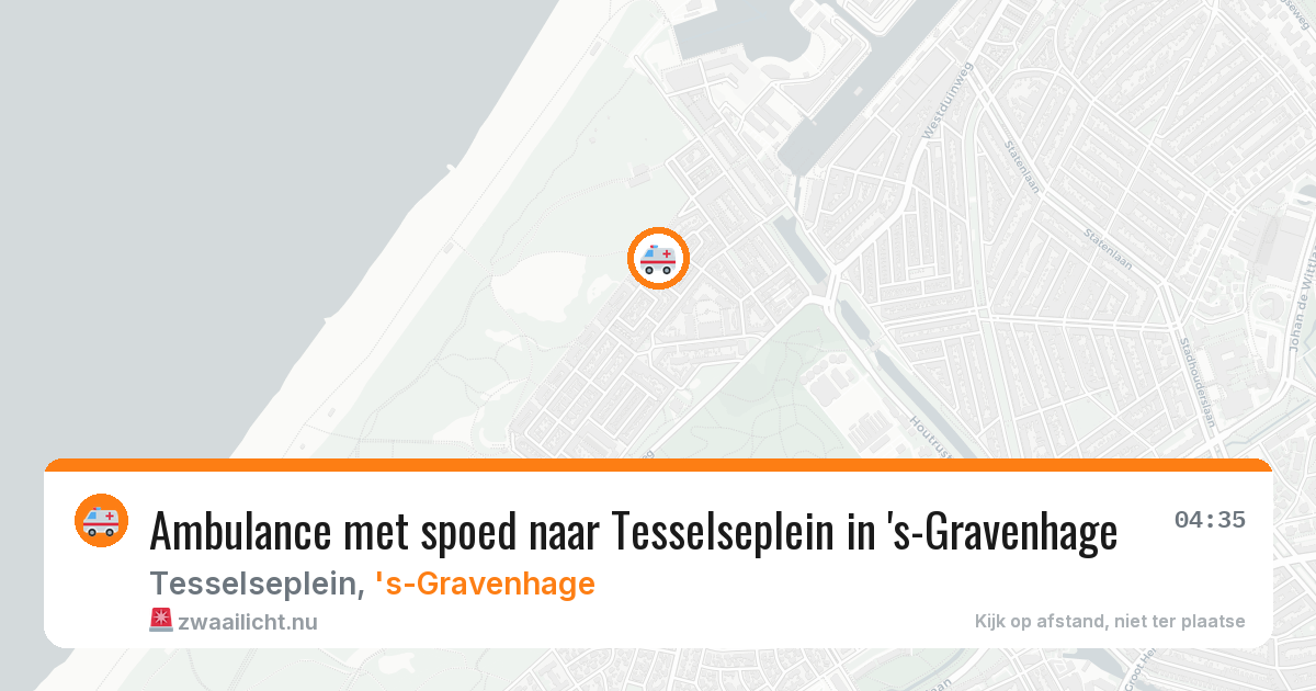 Ambulance met spoed naar Tesselseplein in 's-Gravenhage — 23 jul 2026