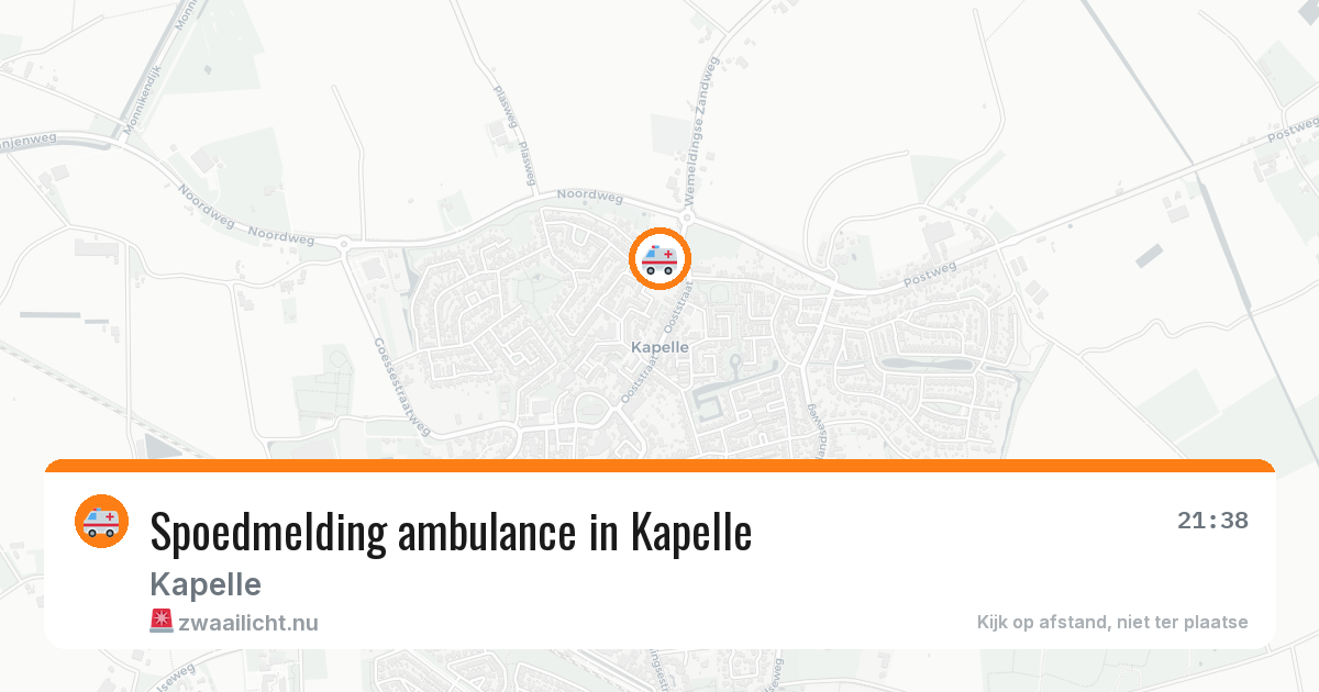Spoedmelding ambulance in Kapelle — 20 jul 2026