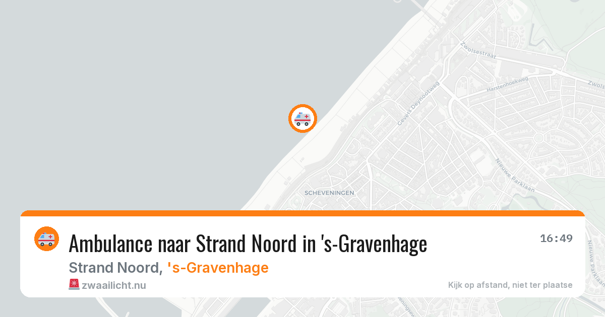 Ambulance naar Strand Noord in 's-Gravenhage — 23 mrt 2026