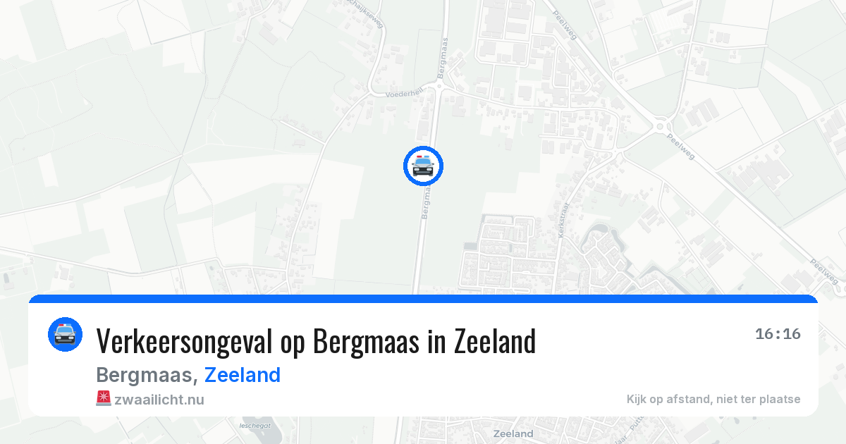 Verkeersongeval op Bergmaas in Zeeland — 30 jun 2026