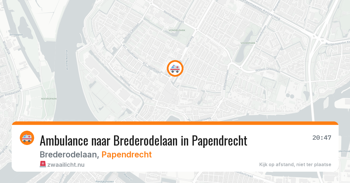 Ambulance naar Brederodelaan in Papendrecht — 11 jul 2026