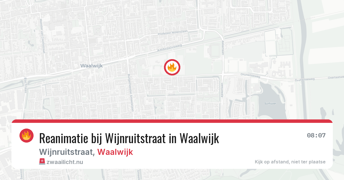 Reanimatie bij Wijnruitstraat in Waalwijk — 9 mei 2026