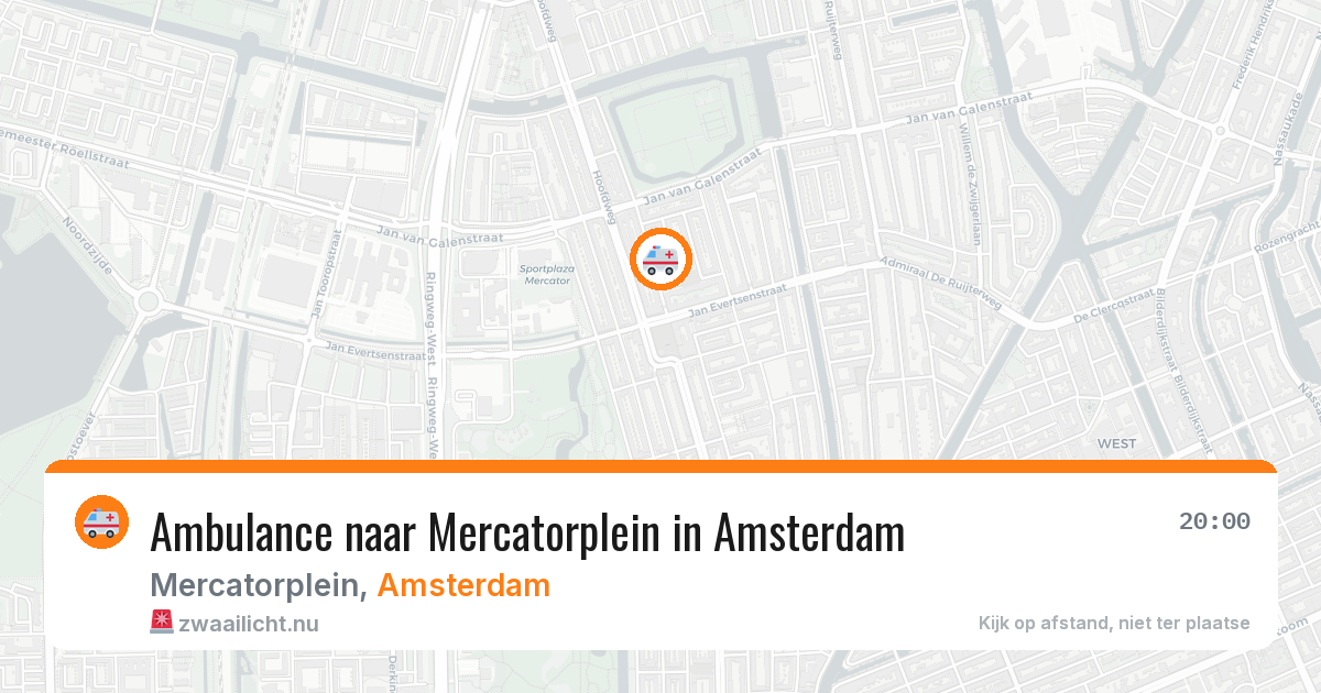 Ambulance naar Mercatorplein in Amsterdam — 23 mei 2026