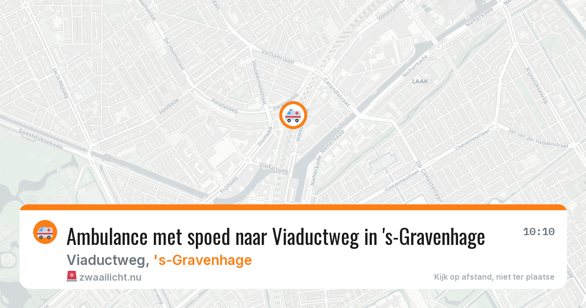 Ambulance met spoed naar Viaductweg in 's-Gravenhage — 16 jul 2026