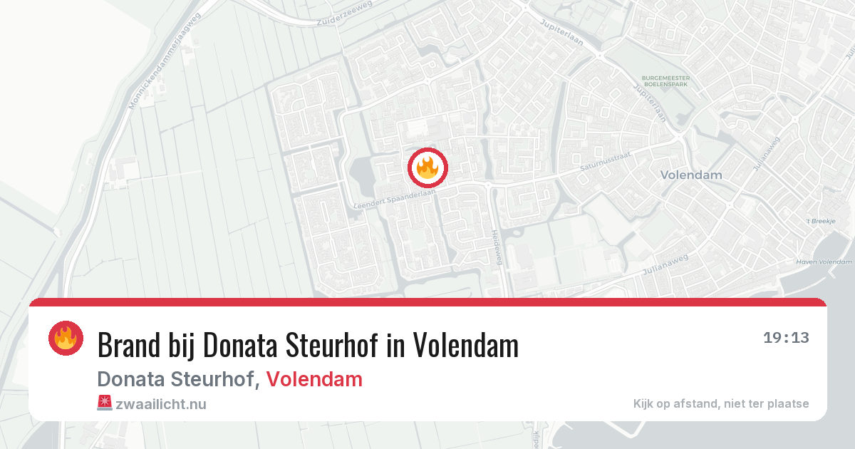 Brand bij Donata Steurhof in Volendam — 2 jun 2026