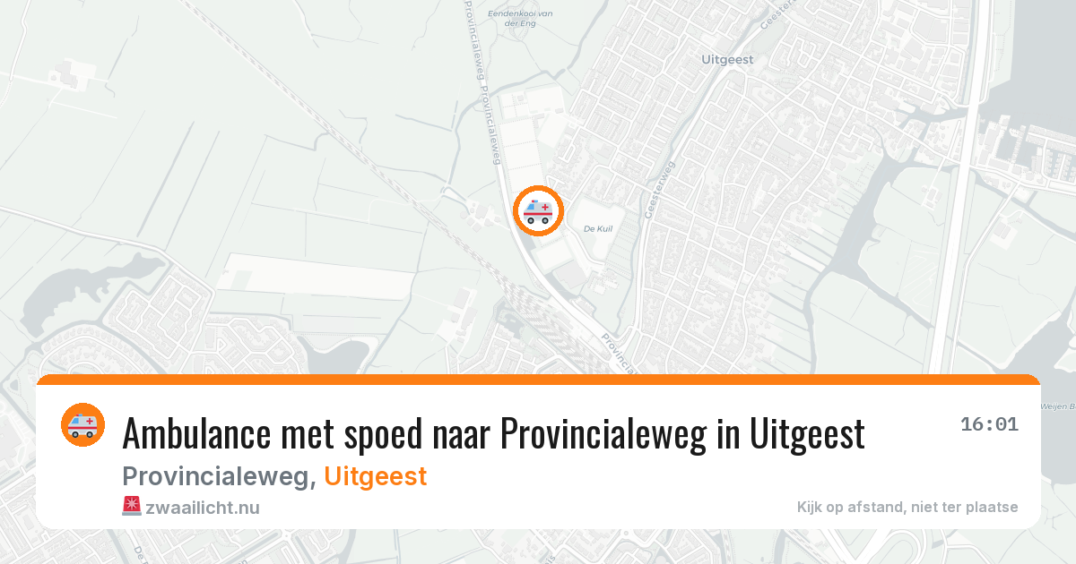 Ambulance met spoed naar Provincialeweg in Uitgeest — 11 jul 2026