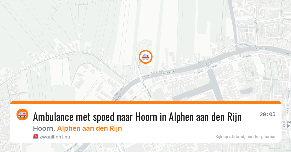 Ambulance met spoed naar Hoorn in Alphen aan den Rijn — 14 jul 2026