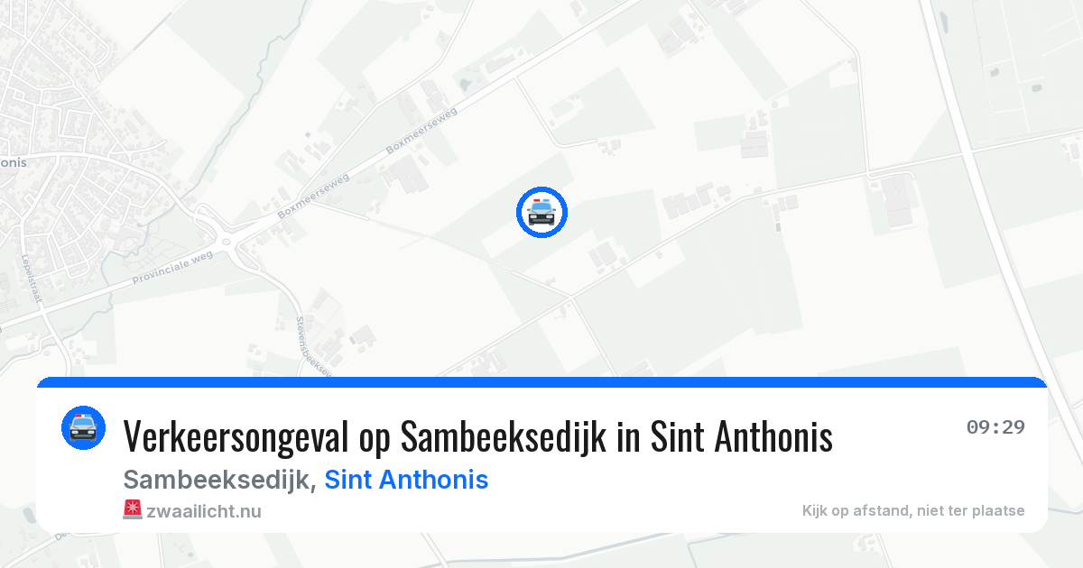 Verkeersongeval op Sambeeksedijk in Sint Anthonis — 23 apr 2026