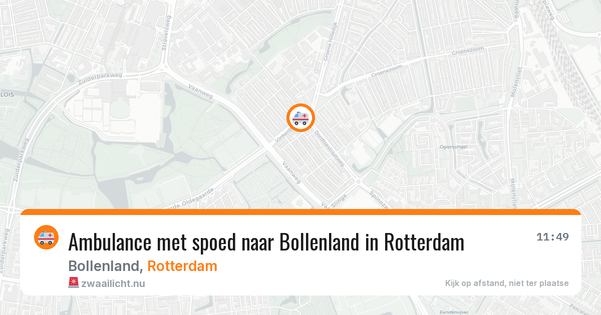 Ambulance met spoed naar Bollenland in Rotterdam — 13 jul 2026