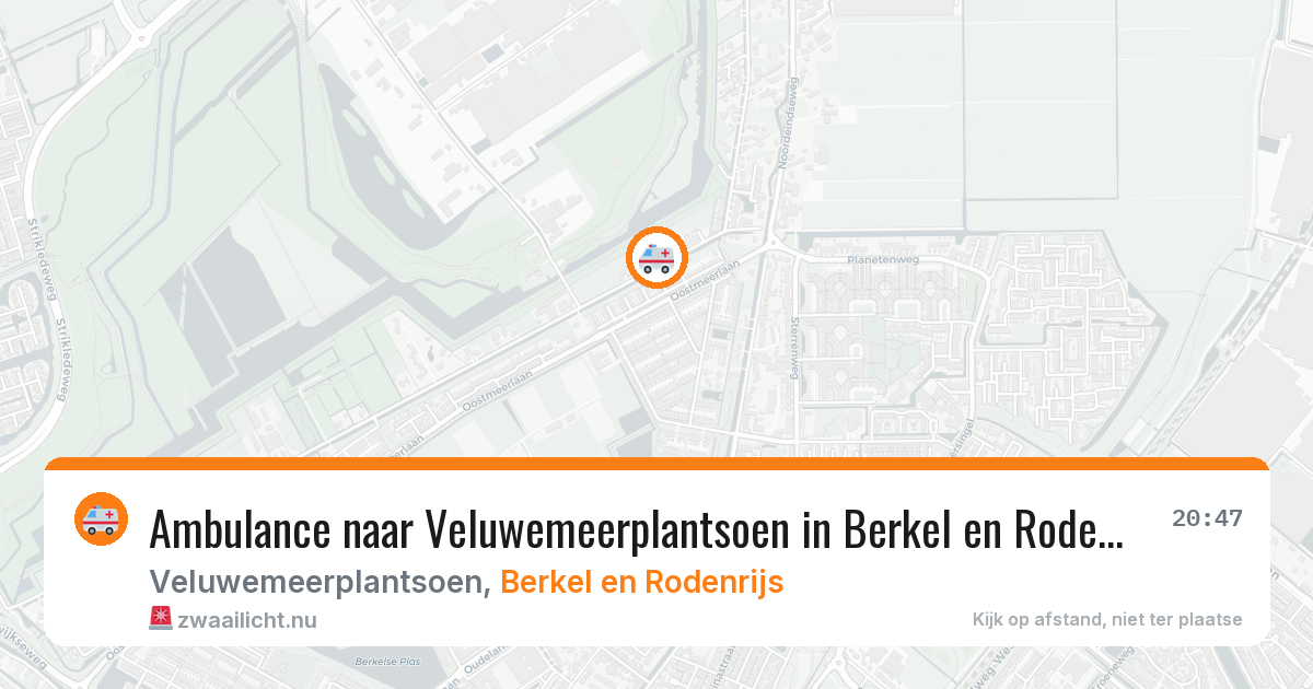 Ambulance naar Veluwemeerplantsoen in Berkel en Rodenrijs — 22 jul 2026