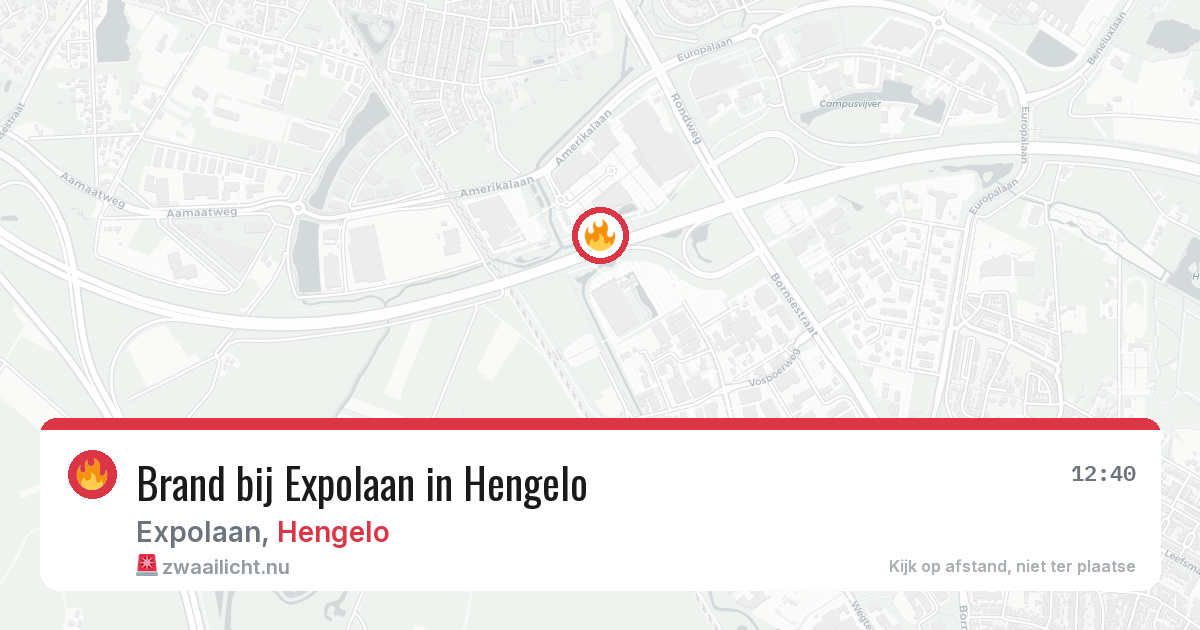 Brand bij Expolaan in Hengelo — 30 mei 2026