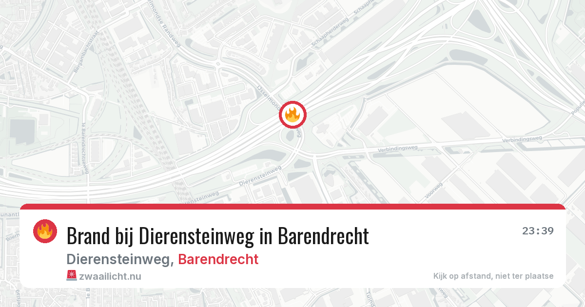 Brand bij Dierensteinweg in Barendrecht — 24 apr 2026