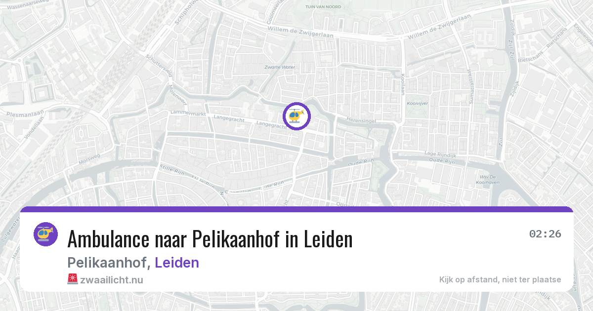 Ambulance naar Pelikaanhof in Leiden — 27 mrt 2026