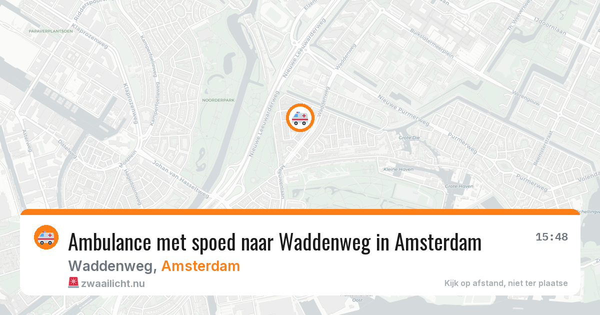 Ambulance met spoed naar Waddenweg in Amsterdam — 24 mrt 2026
