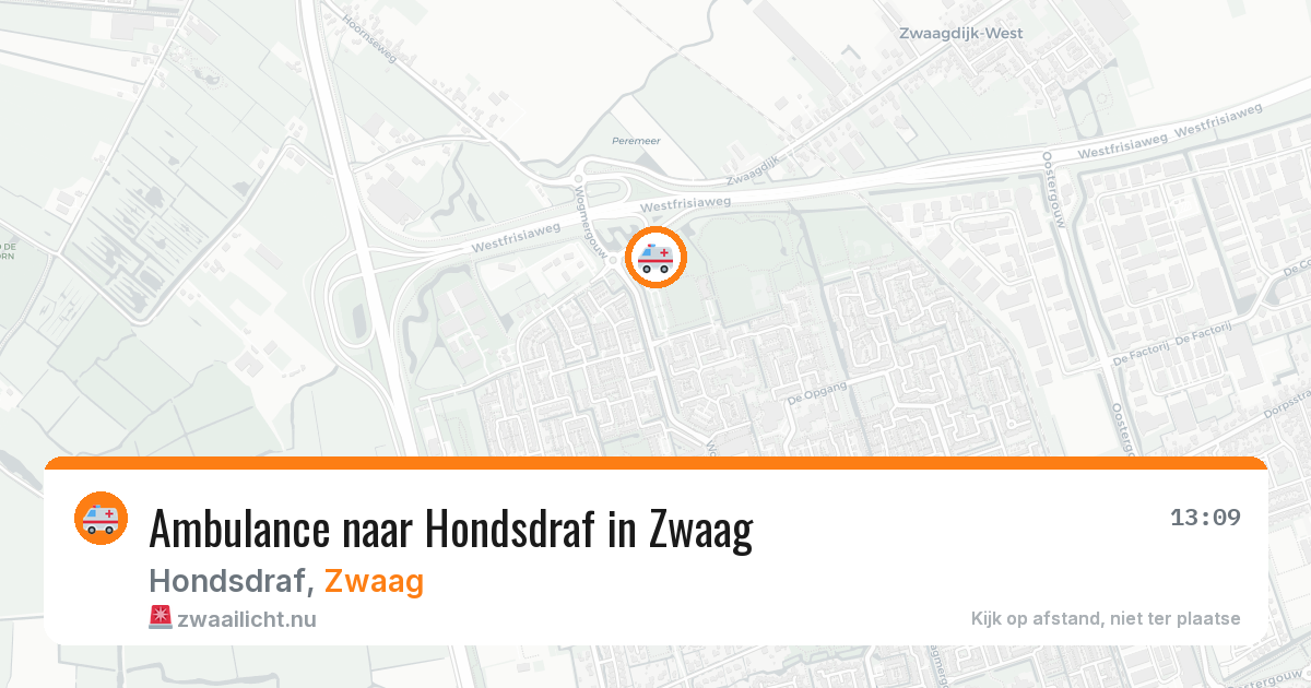 Ambulance naar Hondsdraf in Zwaag — 17 mrt 2026