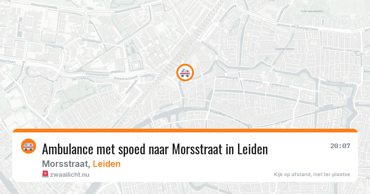 Ambulance met spoed naar Morsstraat in Leiden — 21 mrt 2026