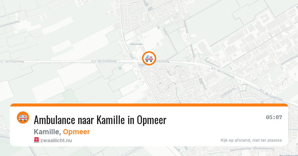 Ambulance naar Kamille in Opmeer — 4 apr 2026