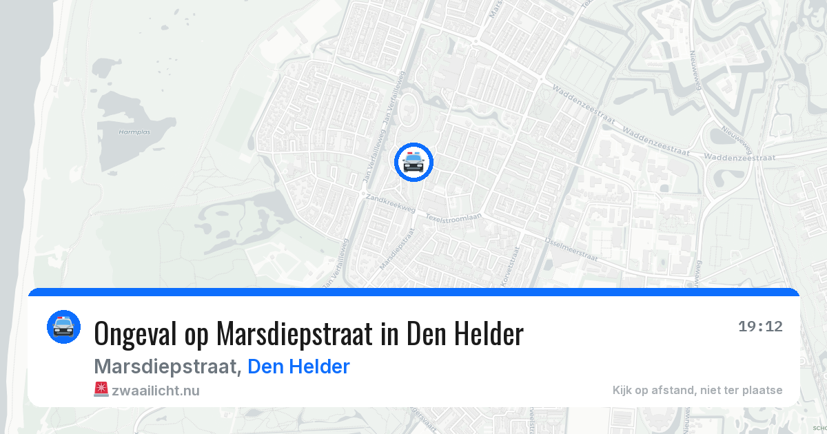 Ongeval op Marsdiepstraat in Den Helder — 14 mrt 2026
