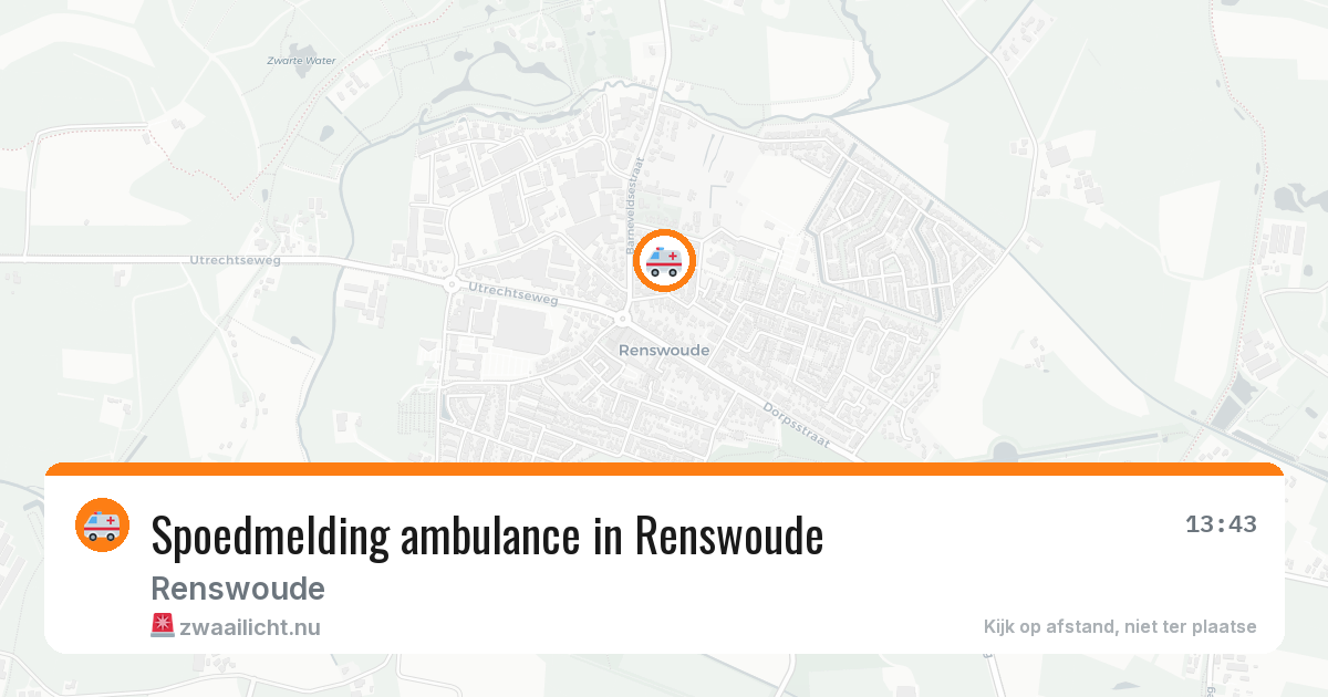 Spoedmelding ambulance in Renswoude — 22 jul 2026