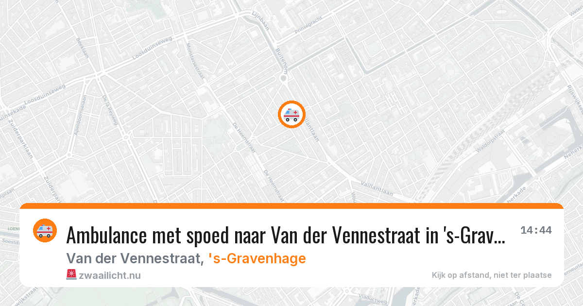 Ambulance met spoed naar Van der Vennestraat in 's-Gravenhage — 18 mei 2026