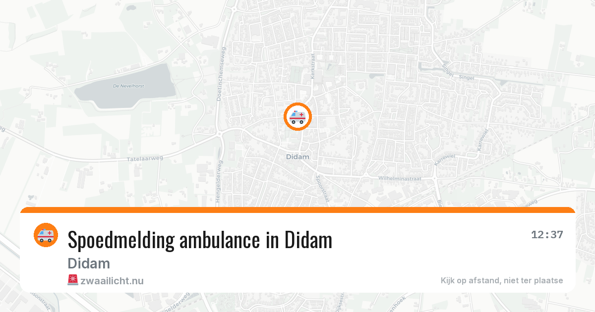 Spoedmelding ambulance in Didam — 17 mei 2026