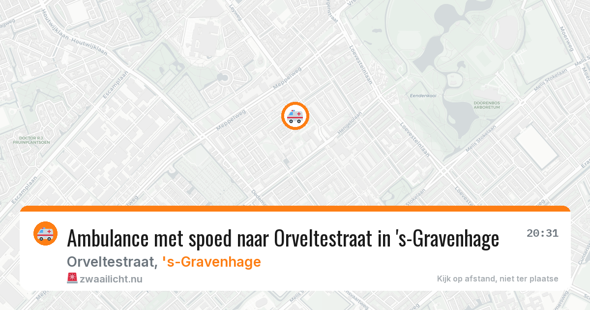 Ambulance met spoed naar Orveltestraat in 's-Gravenhage — 14 jul 2026