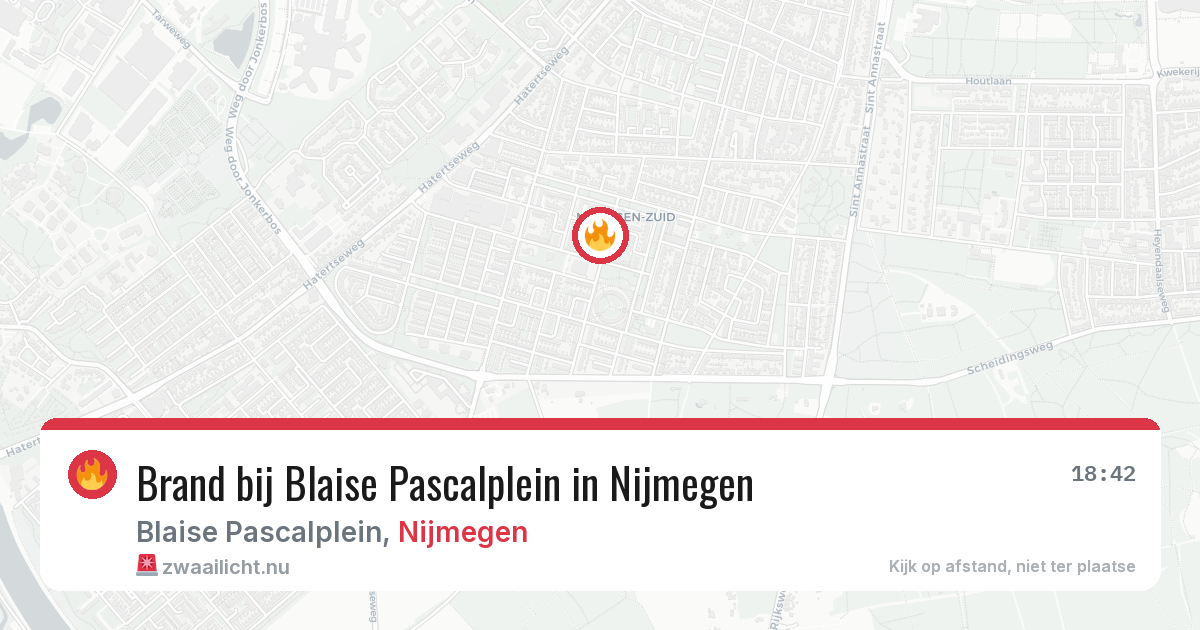 Brand bij Blaise Pascalplein in Nijmegen — 3 jun 2026