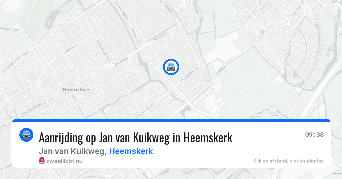 Aanrijding op Jan van Kuikweg in Heemskerk — 22 mrt 2026