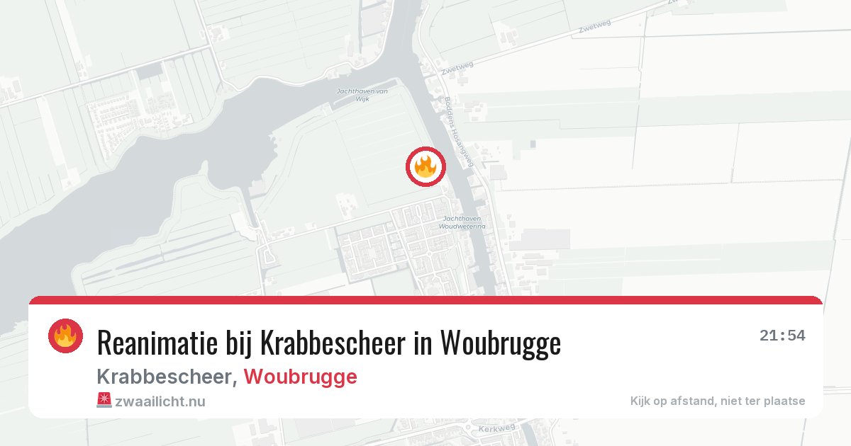 Reanimatie bij Krabbescheer in Woubrugge — 25 apr 2026
