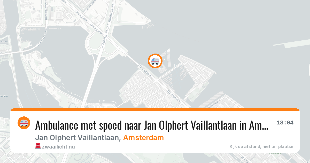Ambulance met spoed naar Jan Olphert Vaillantlaan in Amsterdam — 23 mei 2026